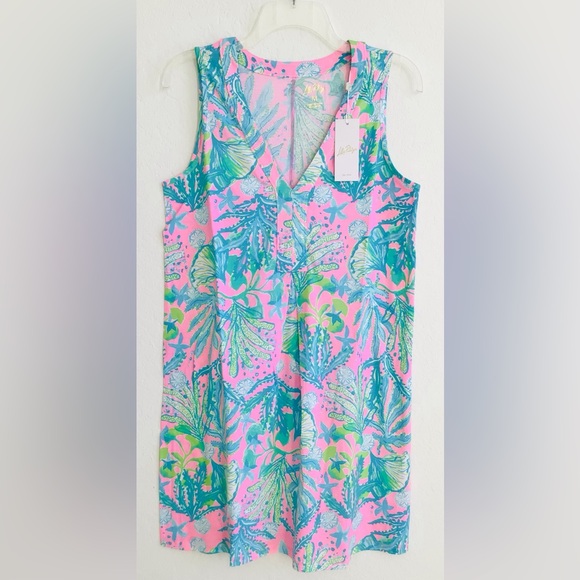 Lilly Pulitzer Amina Swing Dress Mandevilla Baby Hip Natic-NWT In Package - Picture 9 of 10